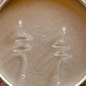 Elegant Clear Spiral Earrings